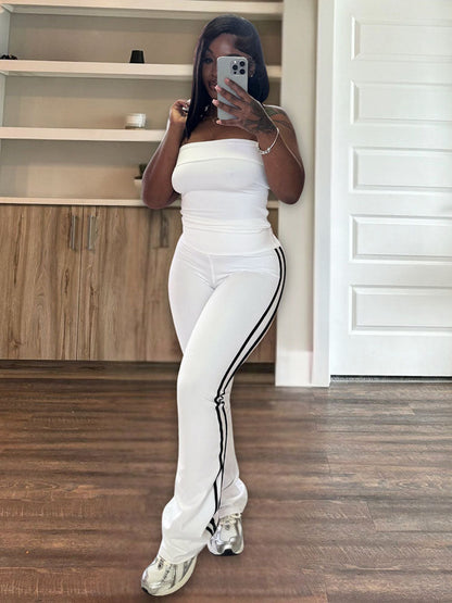 Striped Athleisure Three-Piece Set