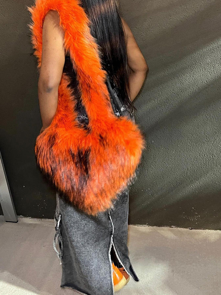 Faux Fur Shoulder Bag