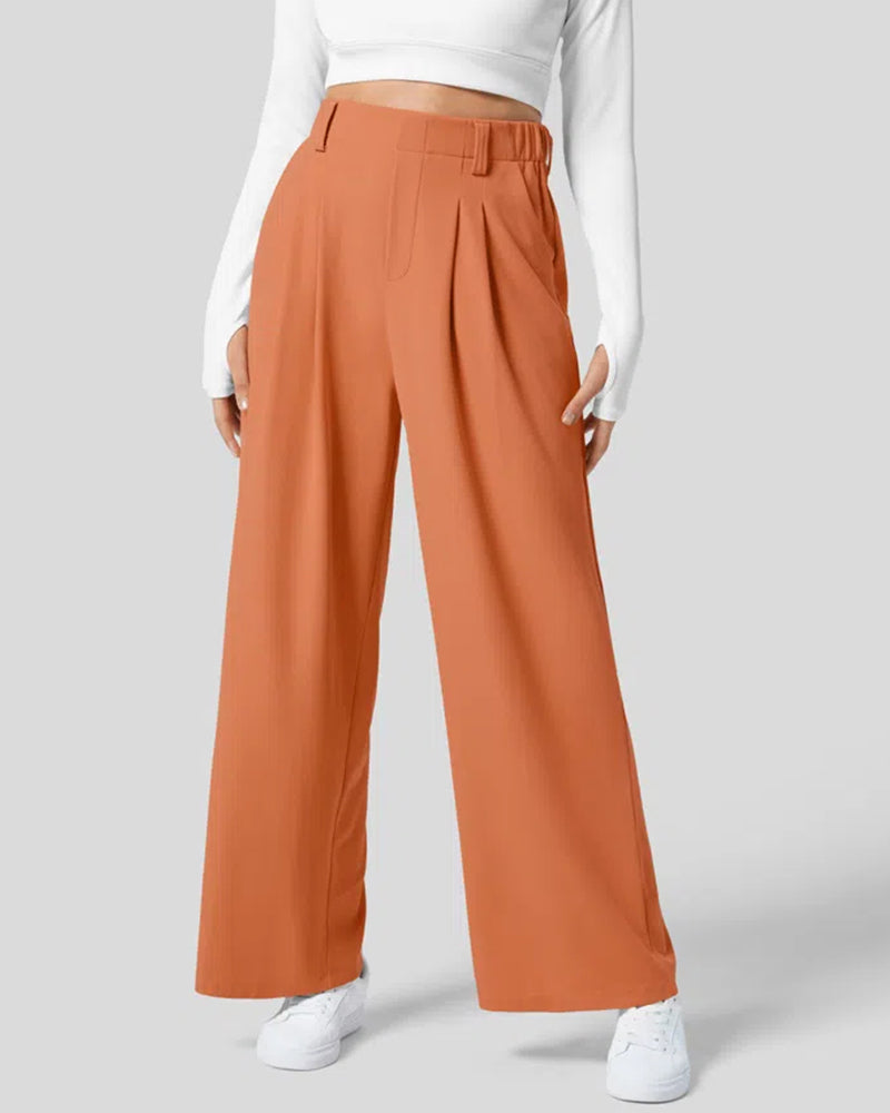 Waffle Wide Leg Casual Suit Pants（Pre-sale）