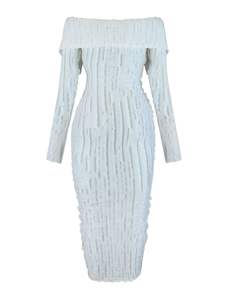 Off Shoulder Mesh Dress