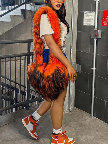 Faux Fur Shoulder Bag