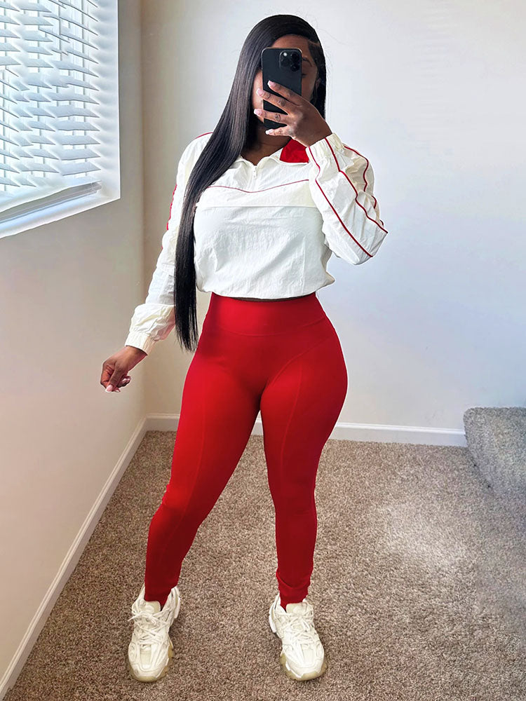 Athletic Jacket & Leggings Track Set