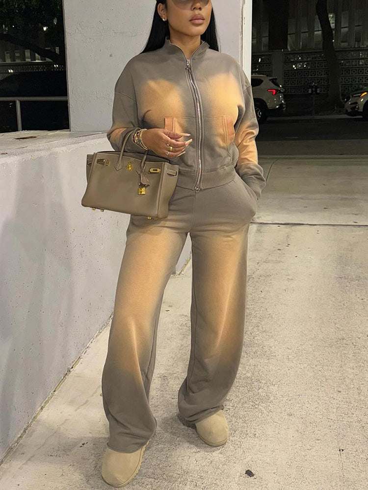 Washed Jacket & Pants Set