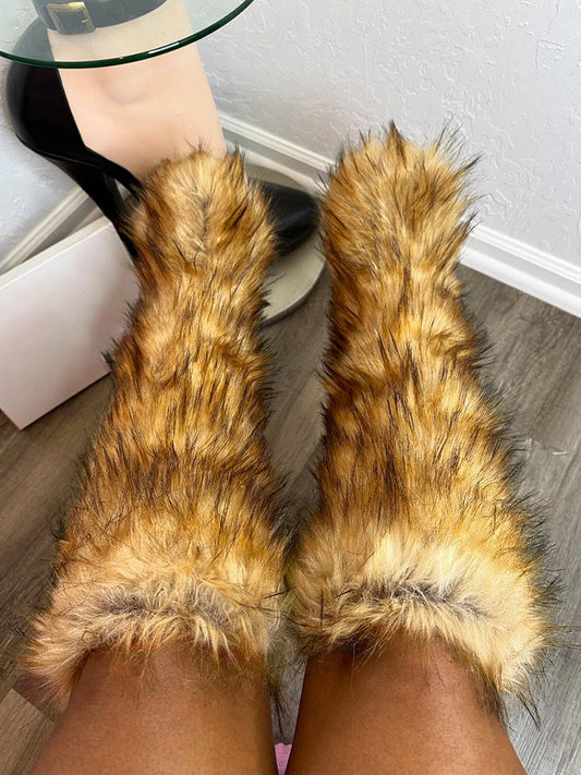 Fluffy Statement Faux Fur Boots