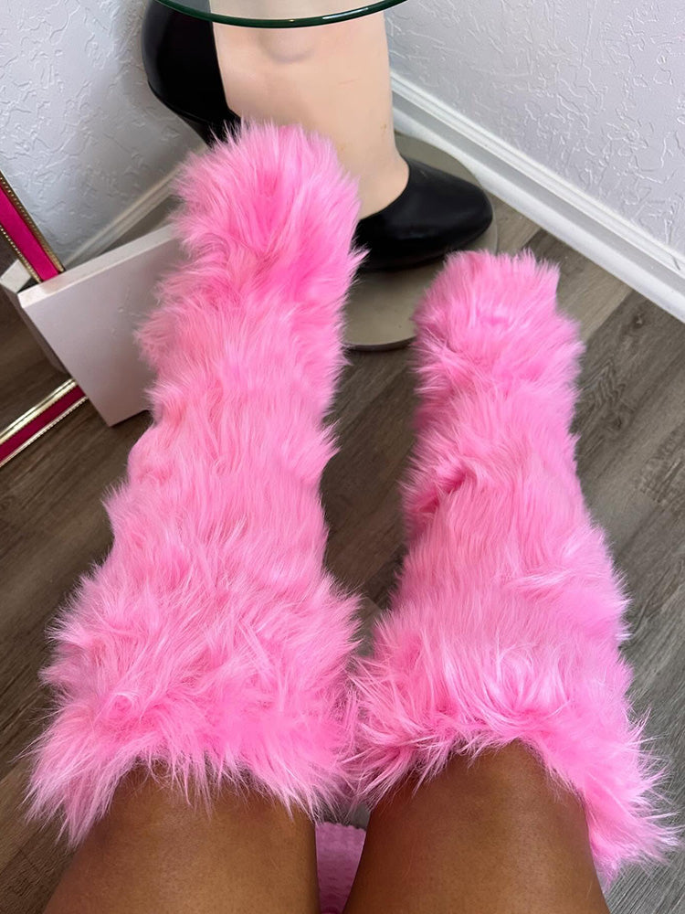 Fluffy Statement Faux Fur Boots