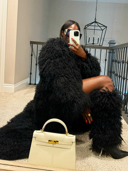 Mongolian Fur Long Coat