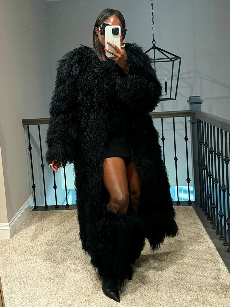 Mongolian Fur Long Coat