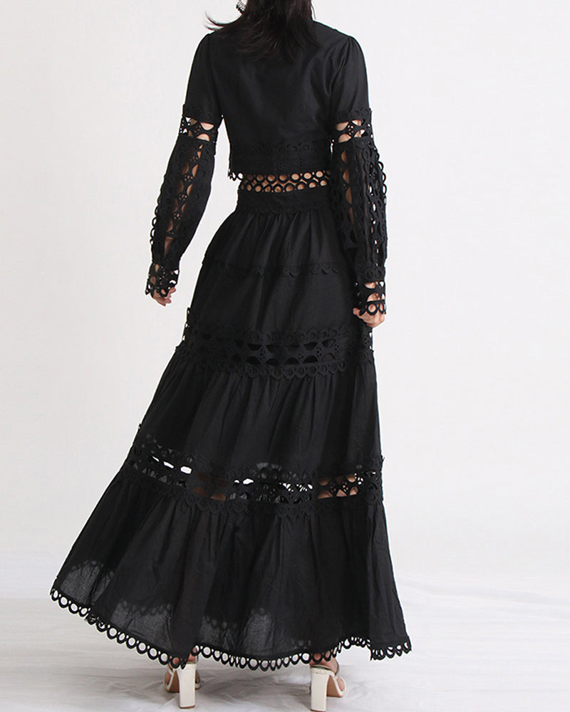 Hollow Lace Heavy Duty Craft Suit Cake Skirt