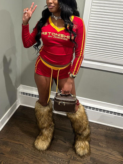 Sporty Astonishing Top & Shorts Set