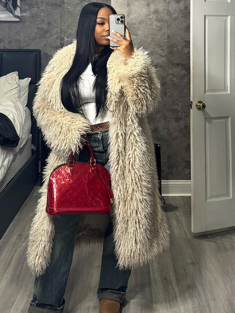 Mongolian Fur Long Coat