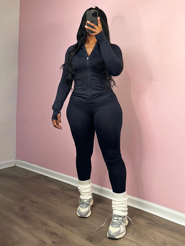Seamless Activewear Jacket & Leggings Set