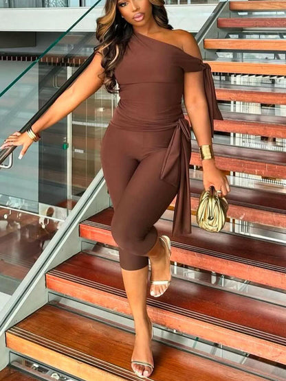 Tie-Up Top & Capri Leggings Set