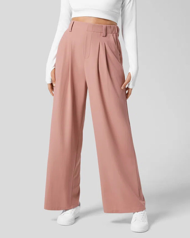 Waffle Wide Leg Casual Suit Pants（Pre-sale）