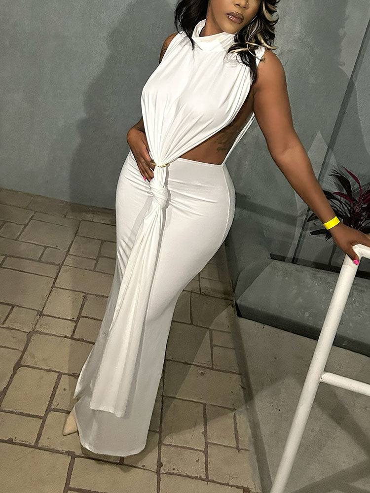 Bold Draped Maxi Dress