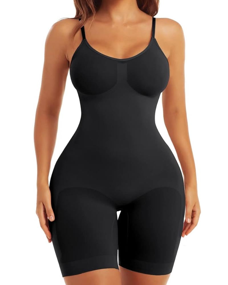 Seamless Bodysuit for Women Tummy Control Body Shaper Black