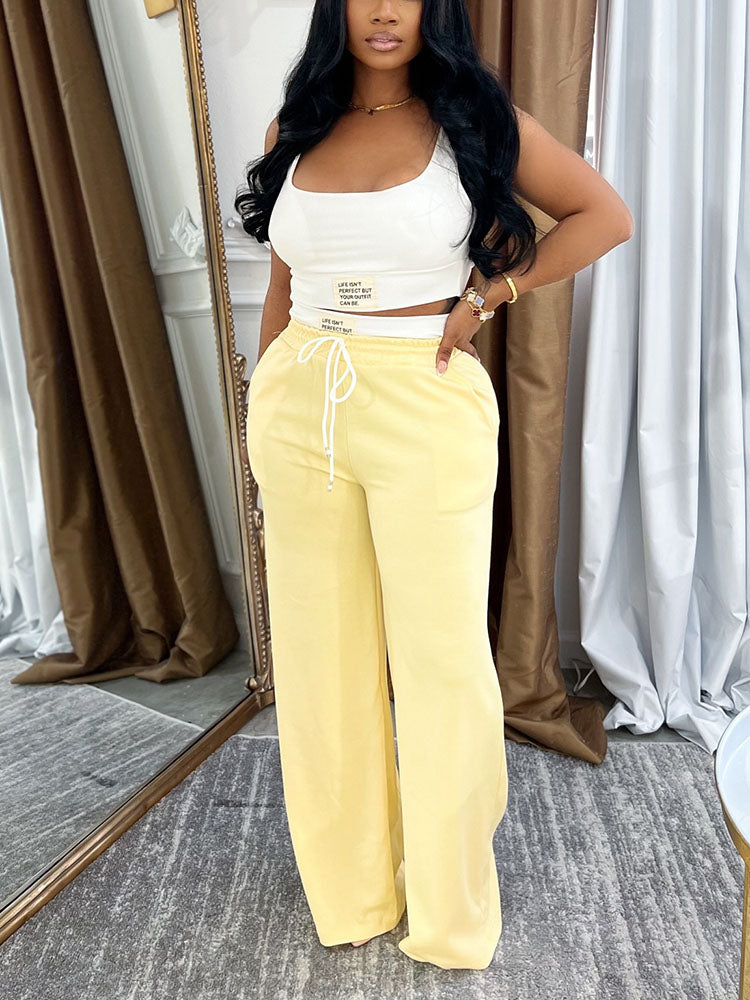 Lounge Crop Tank & Wide Pans Set