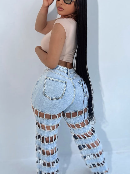 Cutout Denim Jeans