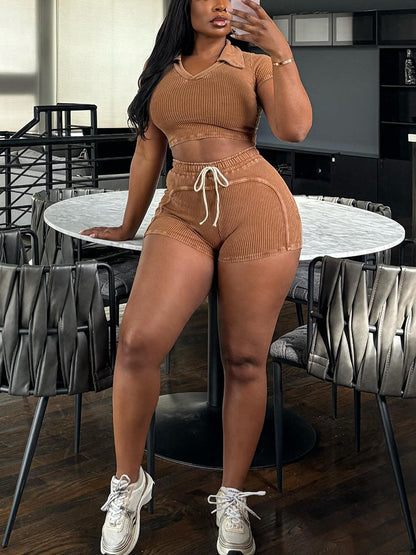 Mineral Crop Top & Short Set