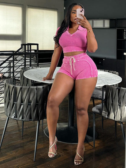 Mineral Crop Top & Short Set