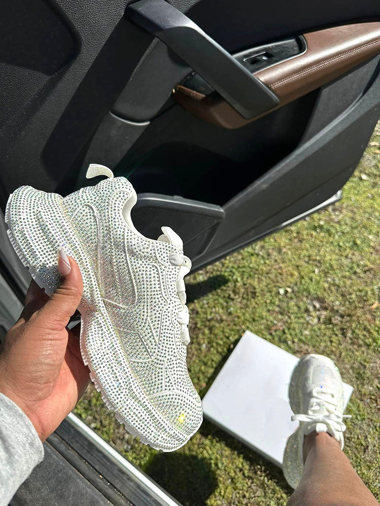 Rhinestone Glitter Sneakers