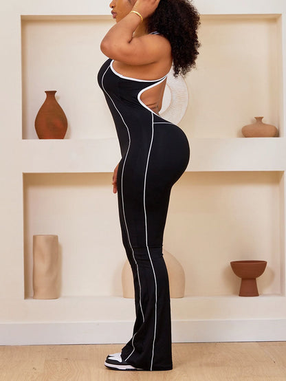 Gymfit Contrast Flared Jumpsuit