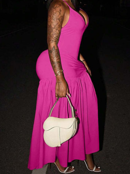 Beach Halter Bodysuit & Wrap Tie Skirt Set