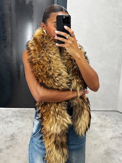 Soft Faux Fur Scarf