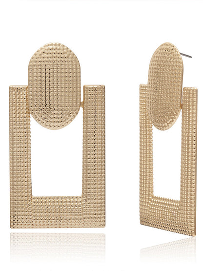 Square Dangling Hollow Earrings