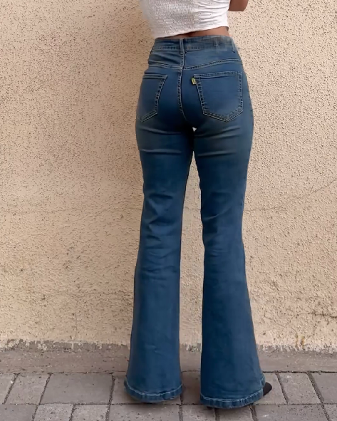 High Waist Slim Flared Jeans (Vorverkauf)