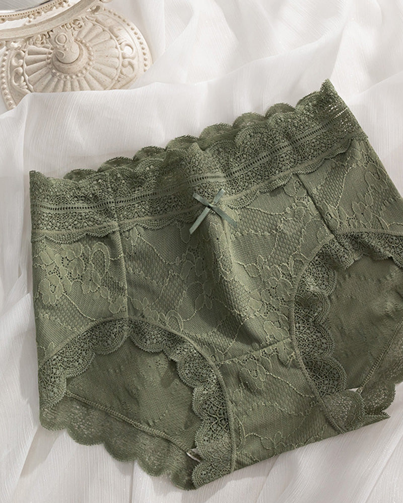 Silk Lace Underwear For Ladies Green