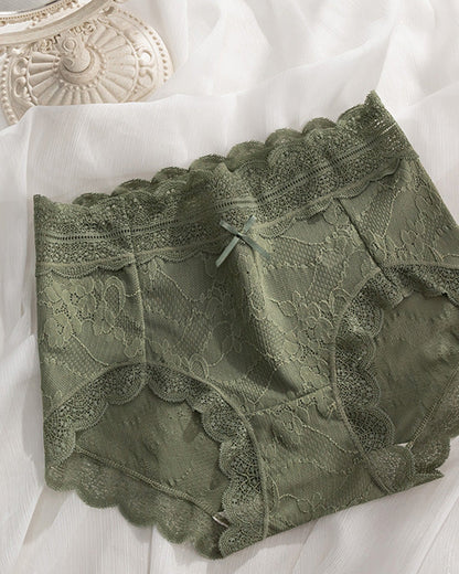 Silk Lace Underwear For Ladies Green