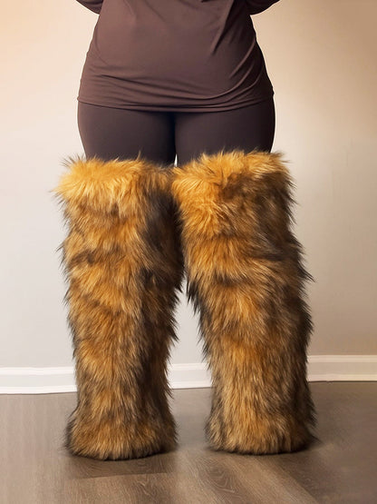Fluffy Statement Faux Fur Boots