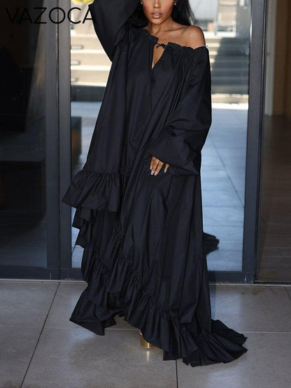 High-Low Ruffle Flowy Dress