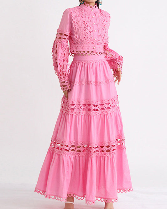 Hollow Lace Heavy Duty Craft Suit Cake Skirt