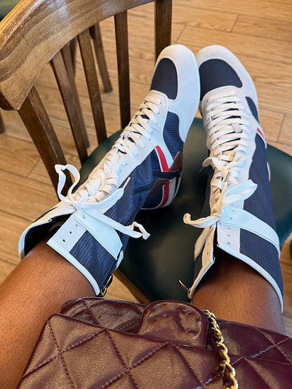 Athleisure Contrast Mid-Calf Boots