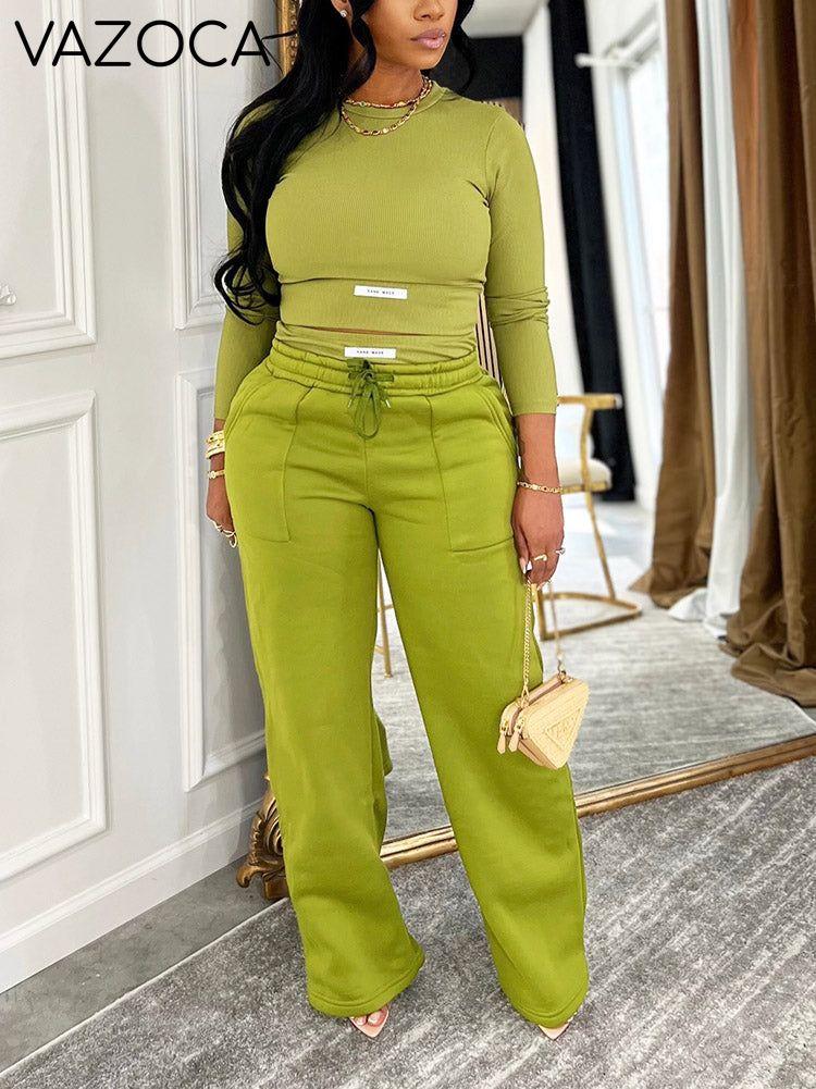 Cropped Top & Wide Joggers Set