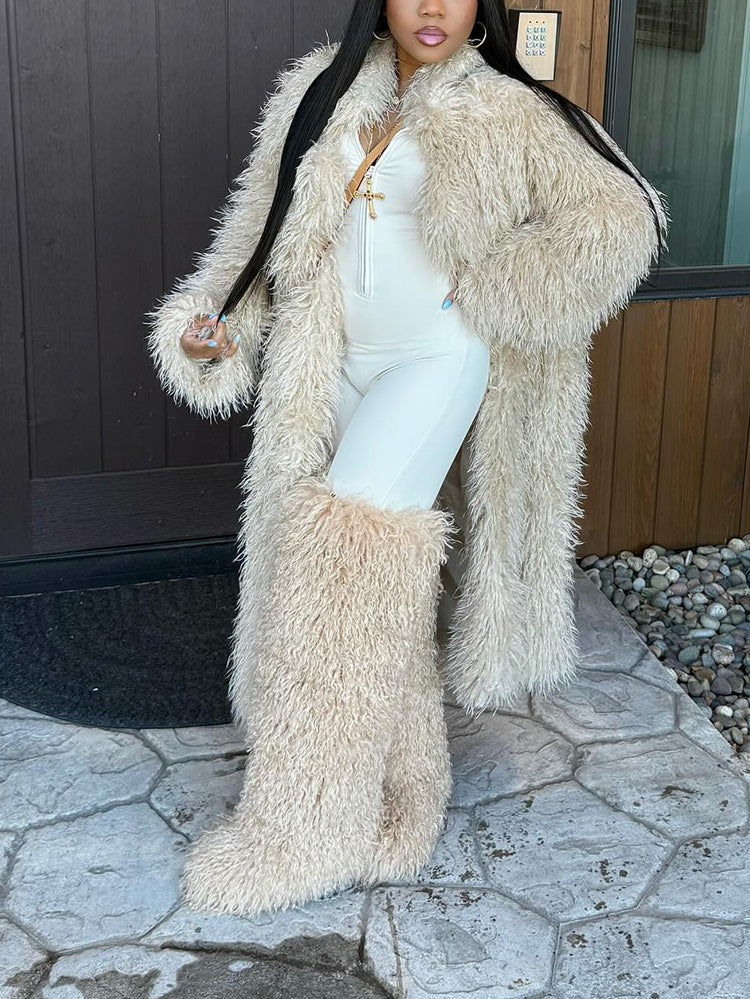 Mongolian Fur Long Coat