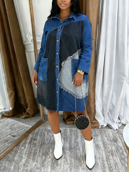 Colorblock Denim Jacket