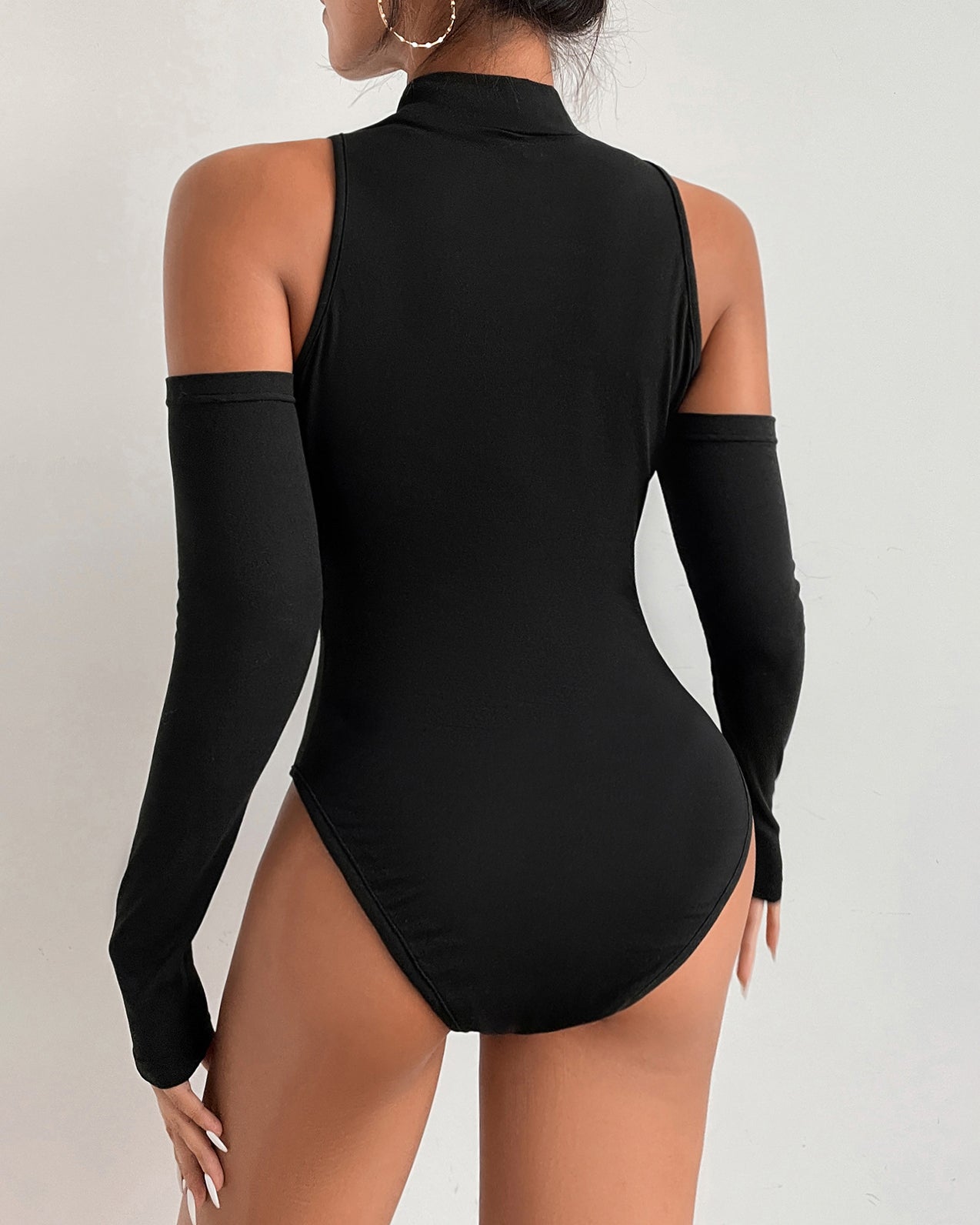 Sexy Hollow Tight Long Sleeve off Shoulder Jumpsuit Bodysuit