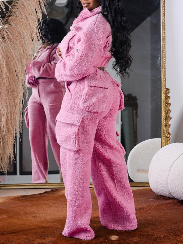 Fleece Shearling Cargo Set -- sold out