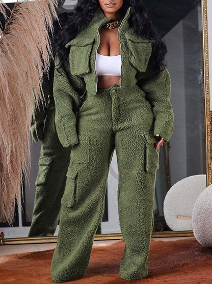 Fleece Shearling Cargo Set -- sold out