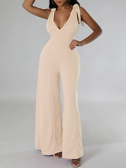 Tie-Shoulder Wide-Leg Jumpsuit -- sold out