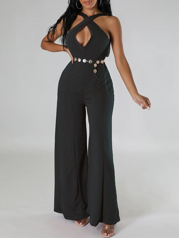 Tie-Shoulder Wide-Leg Jumpsuit -- sold out