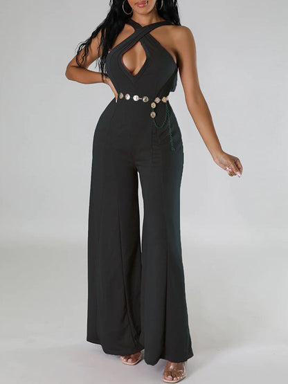 Tie-Shoulder Wide-Leg Jumpsuit -- sold out