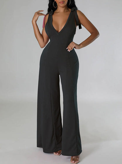 Tie-Shoulder Wide-Leg Jumpsuit -- sold out