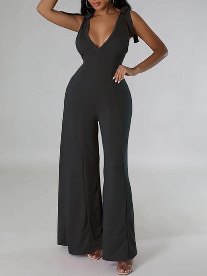 Tie-Shoulder Wide-Leg Jumpsuit -- sold out