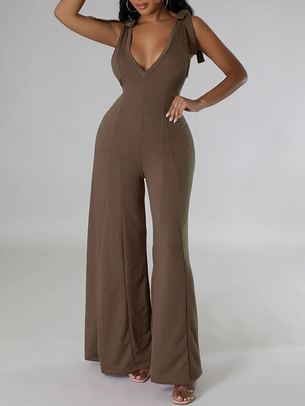 Tie-Shoulder Wide-Leg Jumpsuit -- sold out