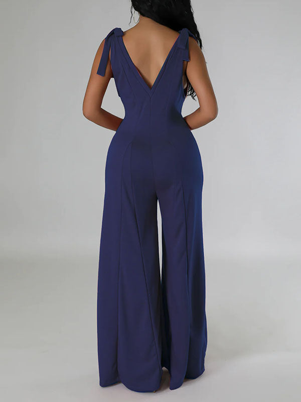 Tie-Shoulder Wide-Leg Jumpsuit -- sold out