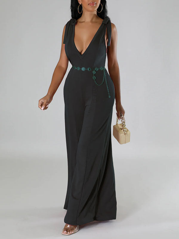 Tie-Shoulder Wide-Leg Jumpsuit -- sold out