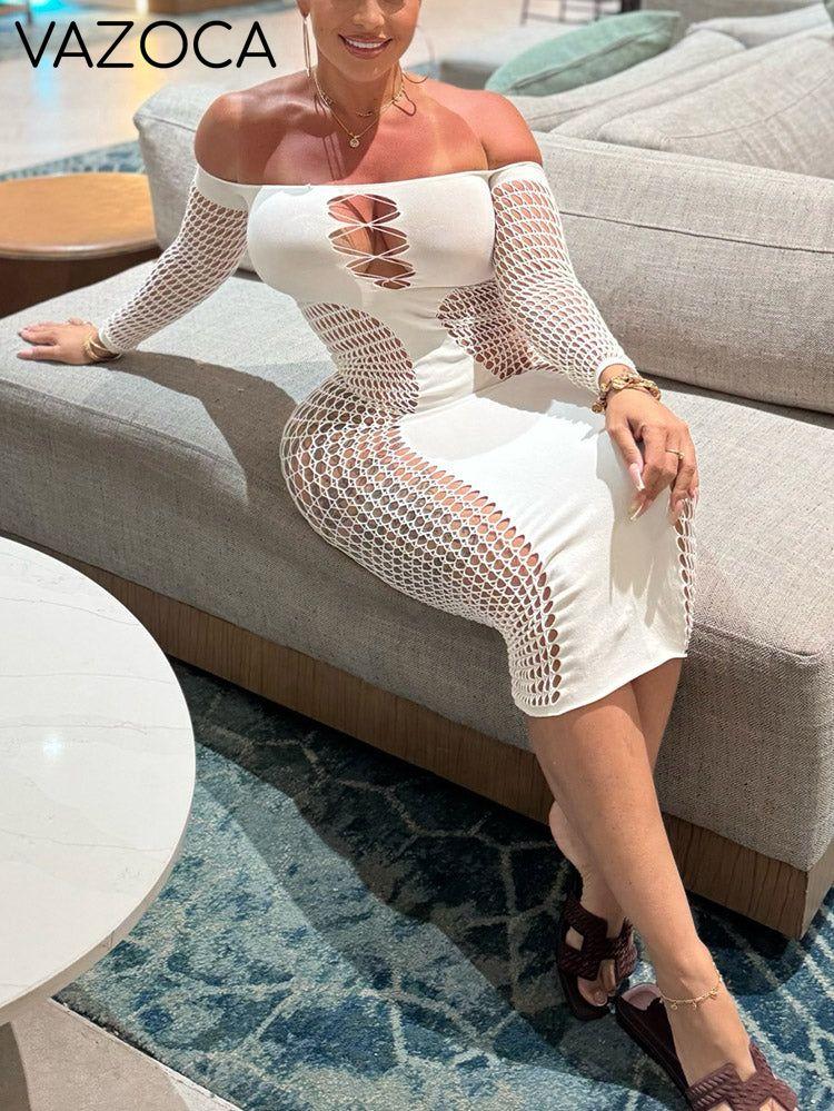Fishnet Sheer Maxi Dress